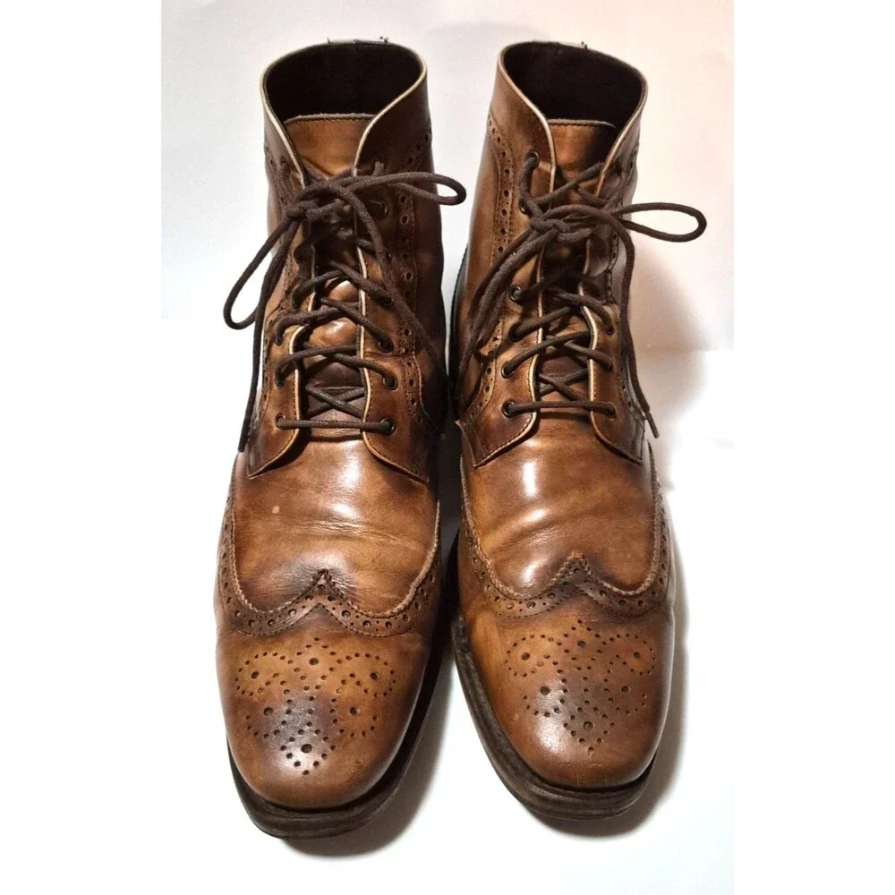 Thursday Boot Co. Men's Burnished Tan Leather Lace Up Boots Size 10